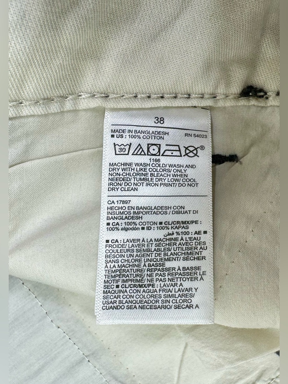 Old Navy Chino Shorts Mens 38 Slim Fit Black 7" Gray Lived-In Straight NWT - Picture 5 of 10